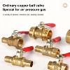 LAIZE Pneumatic Hose Connector Copper Ball Valve, Specification:Inside 2-Barb 8mm - 2 of 4