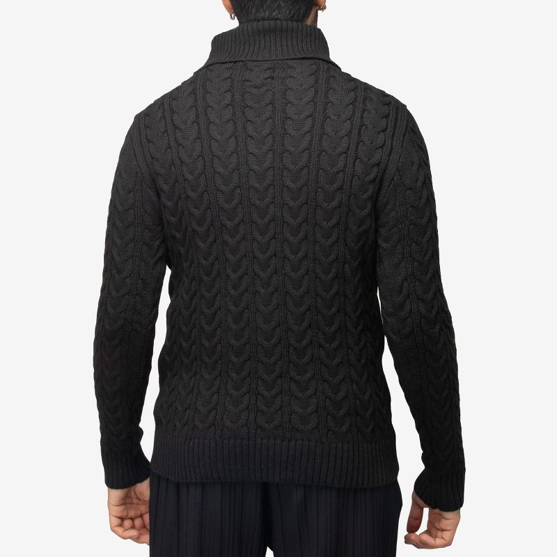 X RAY Men's Cable Knit Roll Neck Sweater(Available in Big & Tall), 2 of 6