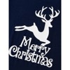 Christmas Reindeer Print Glow in the Dark Family Matching Pajamas Sets with Christmas Socks Deep Blue - 4 of 4