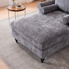 43.3" Chenille Oversized Chaise Lounge Chair with Wide Seat - 2 of 4