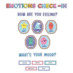 Carson Dellosa Education We Stick Together Emotions Check-In Pre-punched Bulletin Board Set, Grade PK-2 (46 pieces) - 1 of 4