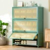 YIYIBYUS 7-Tier Shoe Rack for Entryway Solid Wood Shoe Storage Cabinet, 31in Width - 2 of 4
