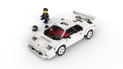 Lego Speed Champions Lamborghini Countach 76908, Race Car Toy Model  Replica, Collectible Building Set with Racing Driver Minifigure