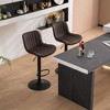 YOUNIKE Modern Bar Stool Set of 2, Leather Upholstered Barstools Swivel Adjustable Chairs for Home and Kitchen 19.29"Wx21.65"Dx(32.28"-41.73")H - 4 of 4