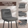 Arceso 1PC 26 Inch Bar Stools, Double-Layer Upholstered Counter Height Bar Stools for Kitchen Island, Faux Leather Barstools with Back and Footrest - 2 of 4