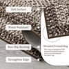 Washable Living Room Rugs Modern Braided Print Area Rug Border Design Accent Rugs for Bedroom Non-Slip Low Pile Area Rug - 4 of 4