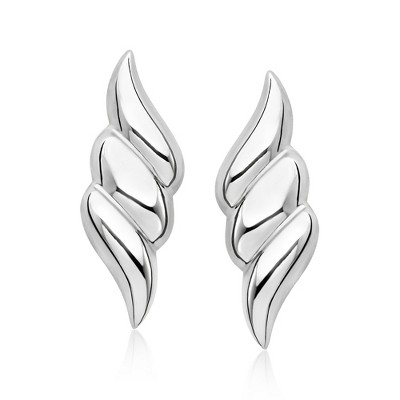 Ross-Simons Italian Sterling Silver Wing-Shaped Drop Earrings