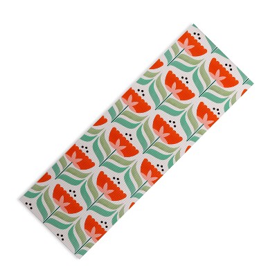 Showmemars Retro Tulips Pattern (6mm) 24" x 70" Yoga Mat - Society6