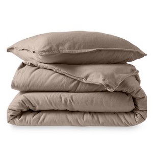 Cotton Flannel Duvet Cover & Sham Set by Bare Home - 1 of 4