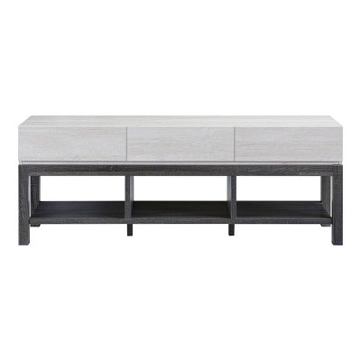 Contra TV Stand for TVs up to 66" White Oak/Distressed Gray - miBasics