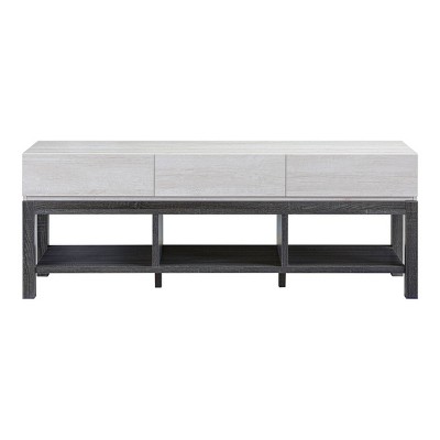 Contra TV Stand for TVs up to 66" White Oak/Distressed Gray - miBasics