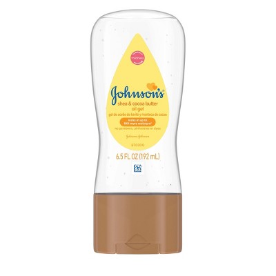 Johnson's Baby Oil Gel with Shea & Cocoa Butter For Baby Massage - 6.5 fl oz