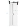 SMARTSTANDARD Bifold Barn Door 84 in. Height MDF White Bi-fold Sliding Closet Doors with Hardware Kit Included, Save Space, Water Proof, H-Shape - 4 of 4