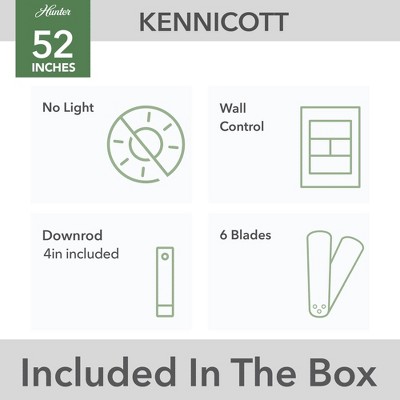 Kennicott 52" Fresh White 6-Blade Outdoor Ceiling Fan