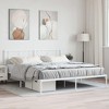 vidaXL Metal Bed Frame, Bed Base with Headboard, Bedstead for Bedroom Living Room, Mattress Foundation - 2 of 4