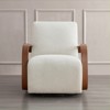 Spruce&Spring Modern Swivel Accent Chair & U-Shaped Wood Armrest - 4 of 4