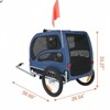 VisioGear Dog Bike Stroller, Pet Cart Bicycle Carrier with Folding Frame, Collapsible to Store, Blue & Black, 56.69"*28.54"*33.27" - 3 of 4
