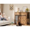 37.8" Dog Crate Furniture, Farmhouse Style 2-in-1 Dog Crate with Sliding Barn Door for Small/Medium Dogs - 4 of 4