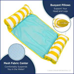 Aqua Leisure 4-in-1 Monterey Hammock Water Floats and Inflatables - Golden Sunshine - 1 of 3