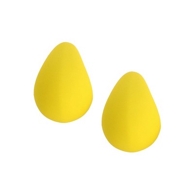 SOHI Women's Lemon Yellow The Medium Semi-Chunky Hoop Earrings