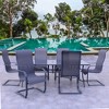 Courtyard Casual Santa Fe 7 pc Spring Sling 72" Rectangle Dining Set  Includes one Rectangle table and 6 Spring Chairs - 2 of 4