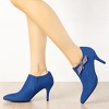 Allegra K Women's Pointed Toe Bow Decor Zip Closure Stiletto Heel Ankle Boots - 2 of 4
