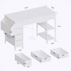 Lyngins Multi-Functional Computer Desk with 2 Outlets, 1 USB, 1 Type-C,7 Fabric Drawers + Large Side Pocket, Writing Desk/Home Office Desk/Gaming Desk - 4 of 4