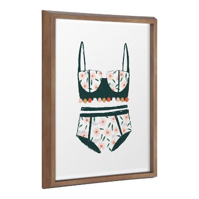 16" x 20" Blake Undies by Duchess Plum Framed Printed Glass Gold - Kate & Laurel All Things Decor