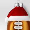 Christmas Glass Football with Santa Hat Ornament - Wondershop™ - 3 of 3