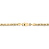 Black Bow Jewelry 3mm 14k Yellow Gold Concave Anchor Chain Bracelet or Anklet - 3 of 4