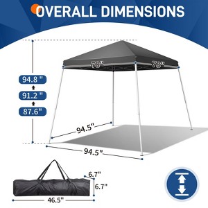 Karl Home | 8 ft.  Ft. W x 8 ft.  Ft. D Steel Pop-Up Slant Foot Canopy - 1 of 1