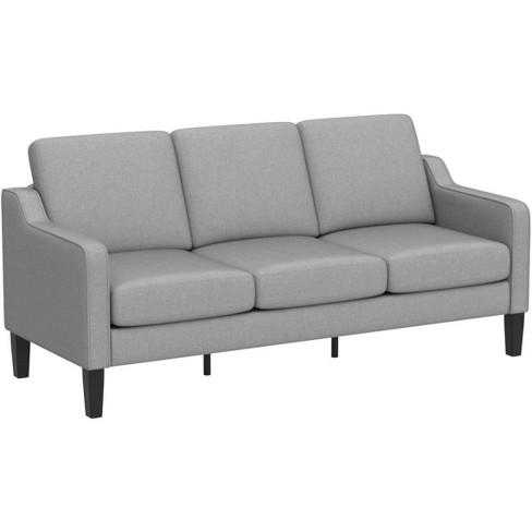 71" Comfy Couches for Living Room Light Grey 3 Seat Sofa - image 1 of 3