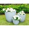 Set of 3 17" Kante Seamless Concrete Planters for Patio & Garden - Rosemead Home & Garden, Inc. - 2 of 4