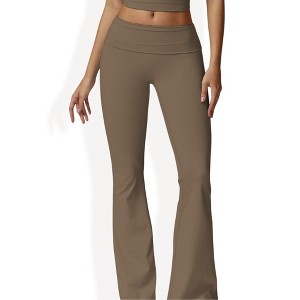Anna-Kaci Active Women's Flared High Waist Yoga Pants for Activewear and Everyday Comfort - 1 of 4