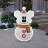 Gemmy Holiday Flat Tastics Mickey Stylized Snowman 45" Disney, Multicolored - 2 of 4