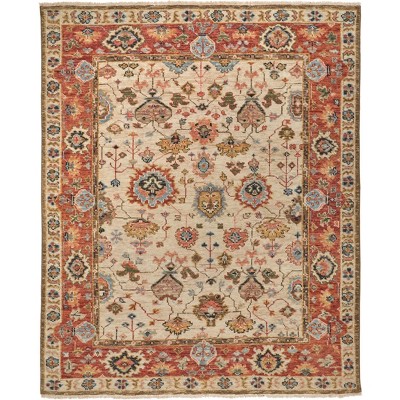 Carrington Traditional Oriental Ivory/Red/Blue Area Rug