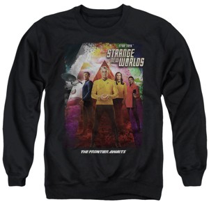 Men's Star Trek Strange New Worlds Planet Poster Crewneck Sweatshirt - 1 of 4