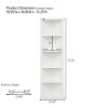 Corner Bookshelves Traditional with Adjustable Shelves and Space-Saving Design for Home Office 24in Wide - 3irtyhousy - 4 of 4