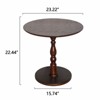 SEVOBAL End Tables Round Wooden Side Table Elegant Connectors Stable Base for Living Room Bedroom , Walnut Brown, 25.98"*29.72"*5.12" - 4 of 4