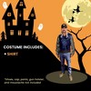 King of Tigers Adult Costume | Blue Shirt With Silver Sleeves - 4 of 4