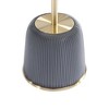 Manhattan Comfort Set of 2 Anderson Leatherette Upholstered End Tables with Gold Tabletop - 3 of 4