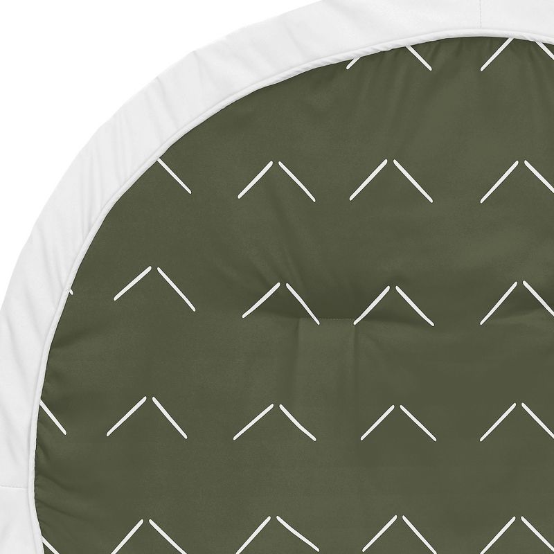 Sweet Jojo Designs Boy or Girl Gender Neutral Unisex Baby Tummy Time Playmat Woodland Arrow Green and White, 4 of 6
