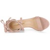 Allegra K Women's Back to College Open Toe Lace Up Chunky High Heels Strappy Sandals - 4 of 4