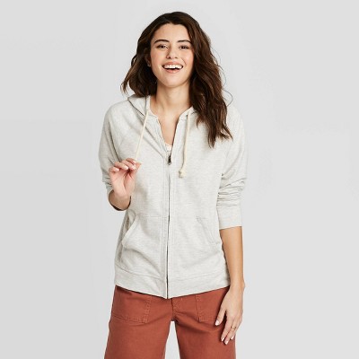 zip front sweatshirt no hood womens