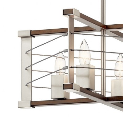 Lente Brushed Nickel 4-Light Vintage Pendant