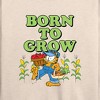 Women's - Garfield - Born To Grow Lightweight French Terry Wide Neck Long Sleeve Shirt - 2 of 4