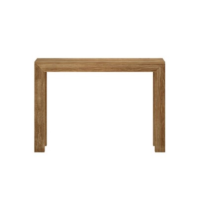 Pecan Solid Pine Wood Console Table with Storage, 46.25 Inch