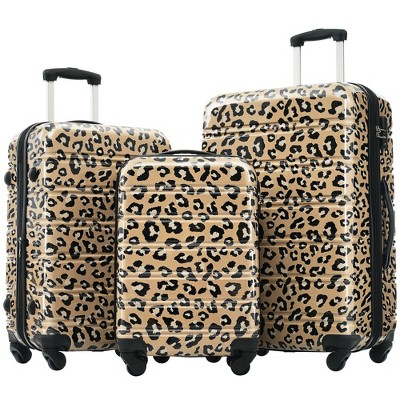 YONWAY Hardside Luggage Sets, 3 pcs Spinner Suitcase with TSA Lock Lightweight, 4-Wheel Spinner Luggage