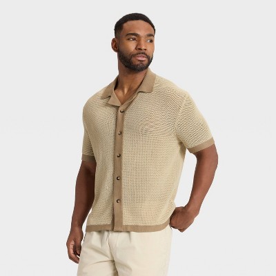 Men's Open-Work Camp Shirt - Goodfellow & Co™