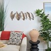 13"x2" Metal Leaf Metallic Wall Decor with Silver Accents Gold - Olivia & May: Iron Artwork, Luxury Glam Style, Indoor Use - 2 of 4